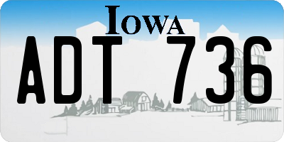 IA license plate ADT736