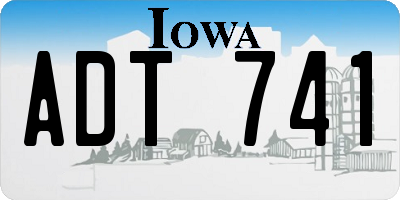 IA license plate ADT741