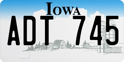 IA license plate ADT745