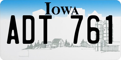 IA license plate ADT761