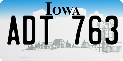 IA license plate ADT763