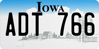 IA license plate ADT766