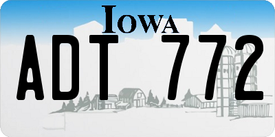 IA license plate ADT772
