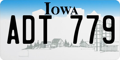 IA license plate ADT779