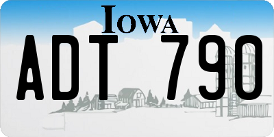 IA license plate ADT790