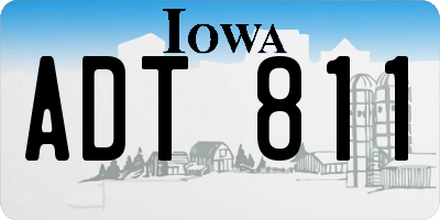 IA license plate ADT811
