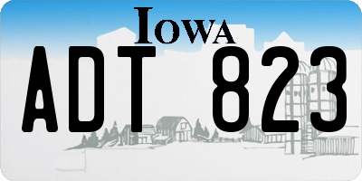 IA license plate ADT823