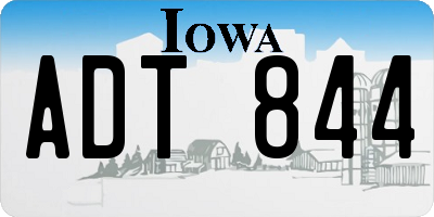 IA license plate ADT844