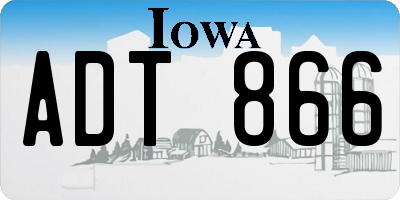 IA license plate ADT866