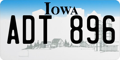 IA license plate ADT896