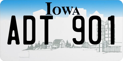 IA license plate ADT901