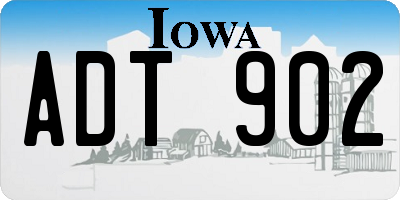 IA license plate ADT902