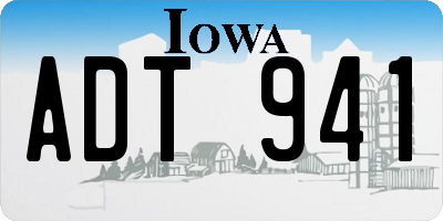 IA license plate ADT941