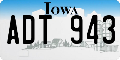 IA license plate ADT943