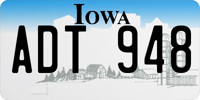 IA license plate ADT948