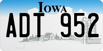 IA license plate ADT952