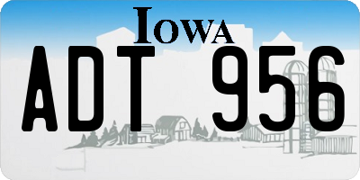 IA license plate ADT956