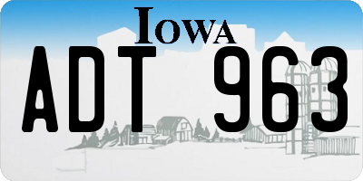 IA license plate ADT963