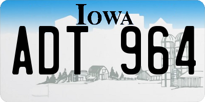 IA license plate ADT964