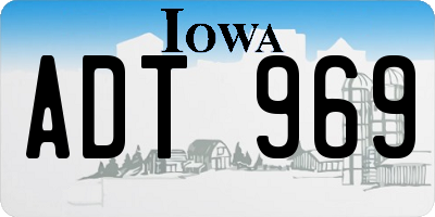 IA license plate ADT969