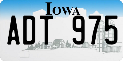 IA license plate ADT975