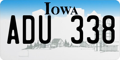 IA license plate ADU338