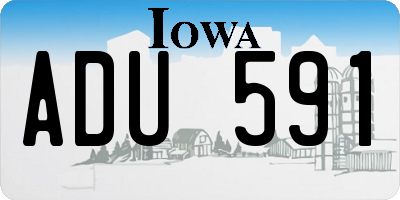 IA license plate ADU591