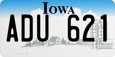 IA license plate ADU621