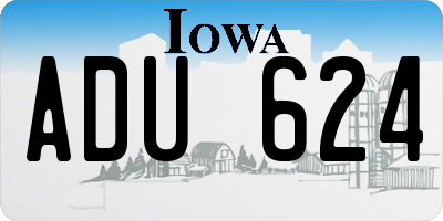 IA license plate ADU624