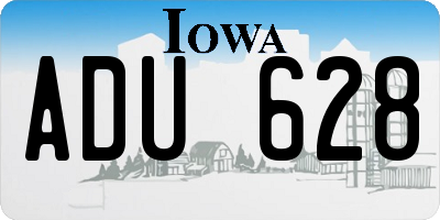 IA license plate ADU628
