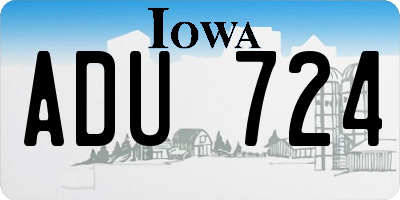 IA license plate ADU724