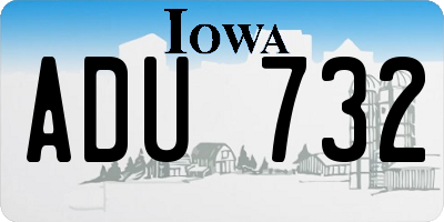 IA license plate ADU732