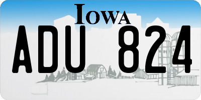 IA license plate ADU824