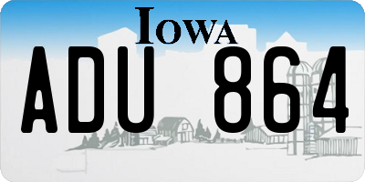 IA license plate ADU864