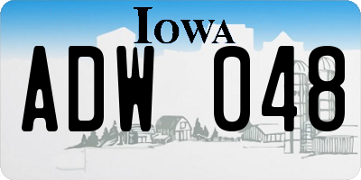 IA license plate ADW048