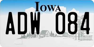 IA license plate ADW084