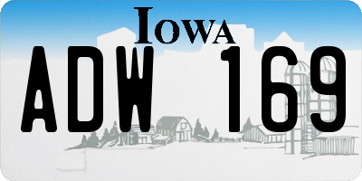 IA license plate ADW169