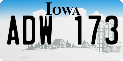 IA license plate ADW173