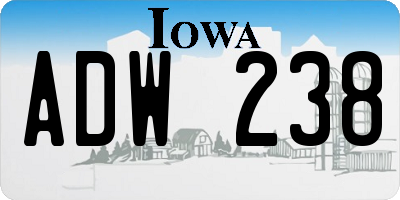 IA license plate ADW238