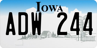 IA license plate ADW244