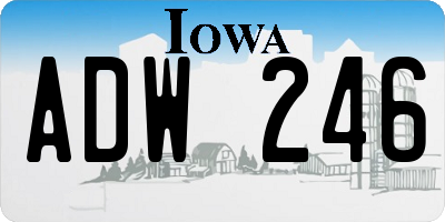 IA license plate ADW246