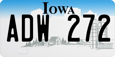 IA license plate ADW272