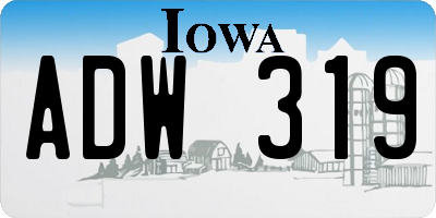 IA license plate ADW319