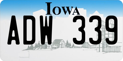 IA license plate ADW339