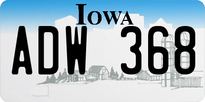 IA license plate ADW368
