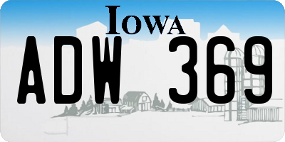 IA license plate ADW369