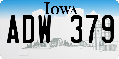 IA license plate ADW379