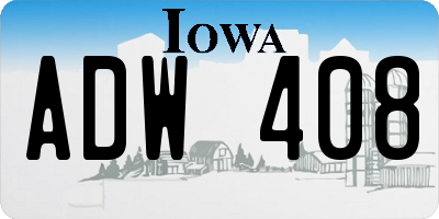IA license plate ADW408