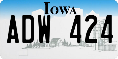 IA license plate ADW424