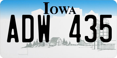 IA license plate ADW435